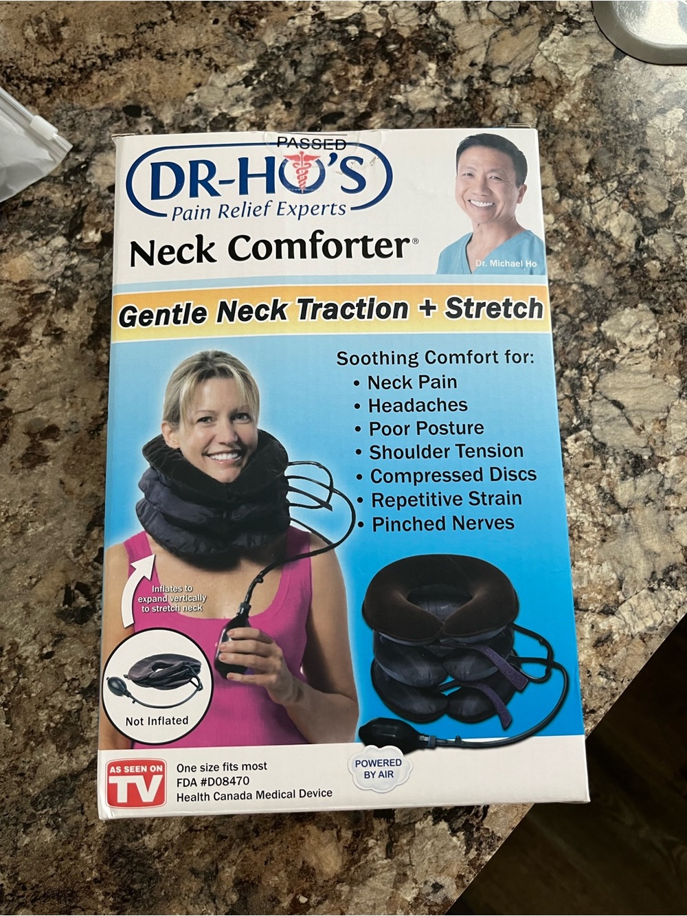 Dr. Ho’s Neck Comforter Inflatable Neck Traction - Black